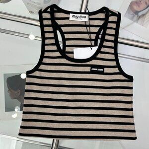 Miu Miu Women's Sports Casual Fashion Short Tank Top